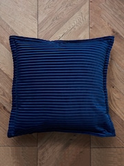 BHS Navy Blue Corduroy Cushion - Image 4 of 5
