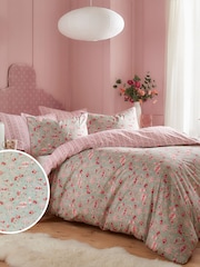 Cath Kidston Green Friendship Gardens 100% Cotton Duvet Cover and Pillowcase Set - Image 1 of 5