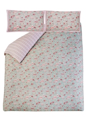 Cath Kidston Green Friendship Gardens 100% Cotton Duvet Cover and Pillowcase Set - Image 4 of 5