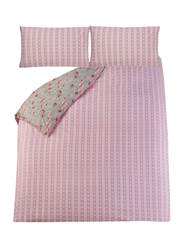 Cath Kidston Green Friendship Gardens 100% Cotton Duvet Cover and Pillowcase Set - Image 5 of 5