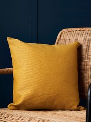 BHS Ochre Yellow Snow Fleece Cushion - Image 1 of 5