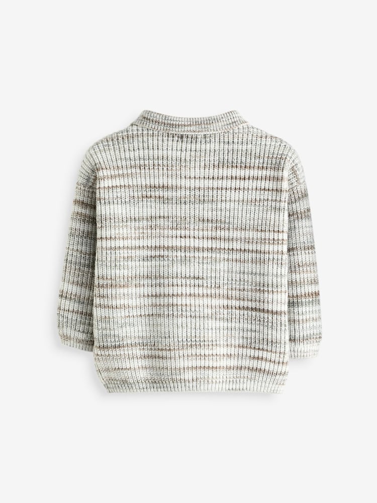Neutral Long Sleeve Polo Shirt (3mths-7yrs) - Image 4 of 5