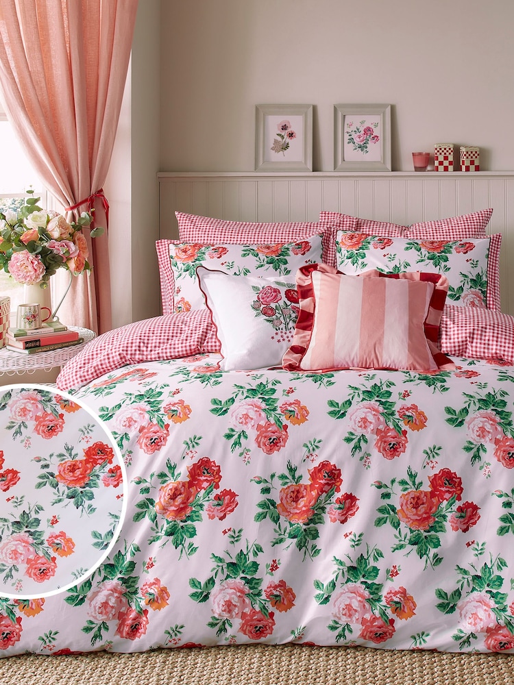 Cath Kidston Archive Rose 100% Cotton Duvet Cover and Pillowcase Set - Image 1 of 3