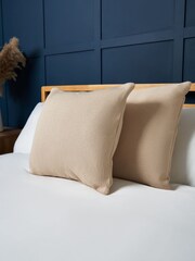 BHS Champagne Gold Snow Fleece Cushion - Image 2 of 4
