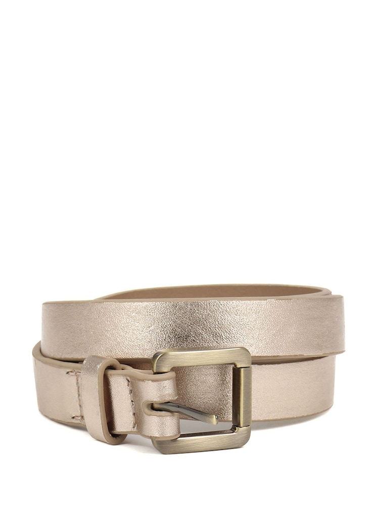 Jones Bootmaker Gold Gold Leather Belt - Image 1 of 2 Jones Bootmaker Gold Gold Leather Belt - Image 1 of 2