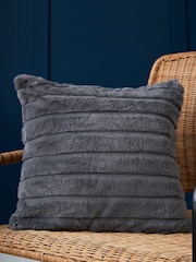 BHS Grey Boa Cushion - Image 1 of 5