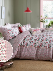 Cath Kidston Strawberry 100% Cotton Reversible Duvet Cover and Pillowcase Set - Изображение 1 из 5