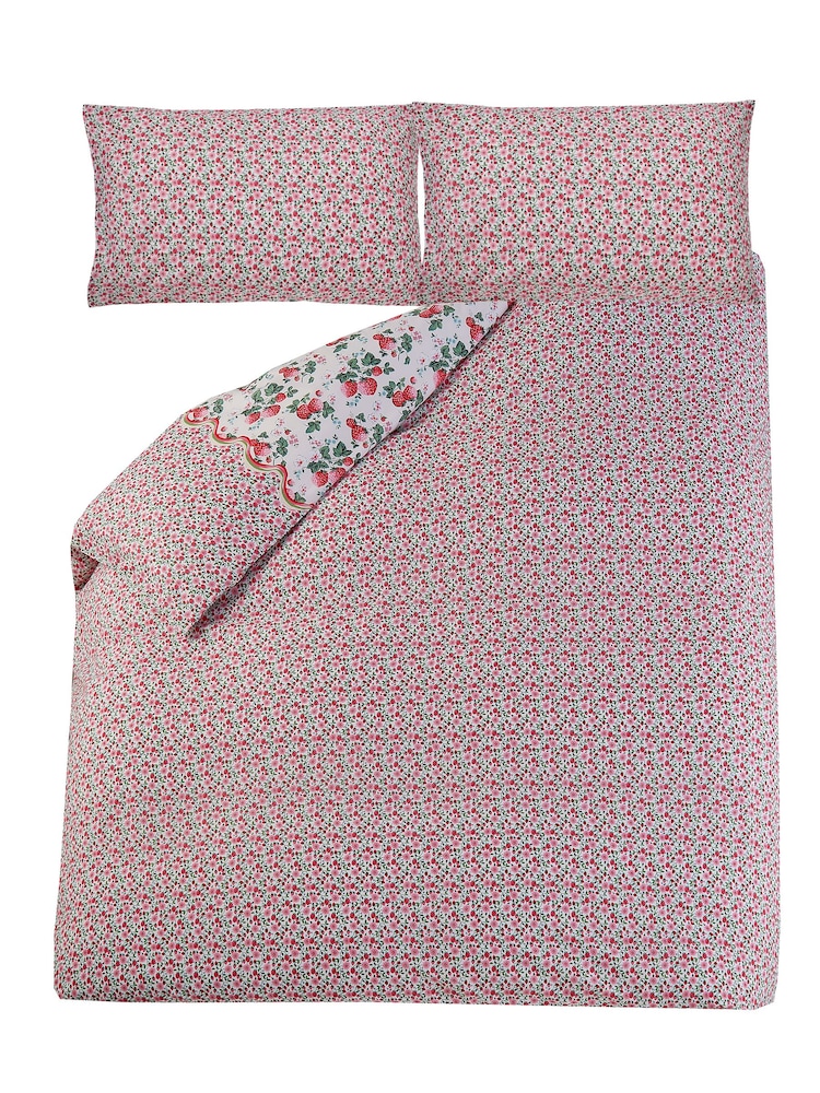 Cath Kidston Strawberry 100% Cotton Reversible Duvet Cover and Pillowcase Set - Изображение 5 из 5