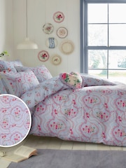 Cath Kidston Blue Affinity Floral Duvet Cover and Pillowcase Set - Image 1 of 4