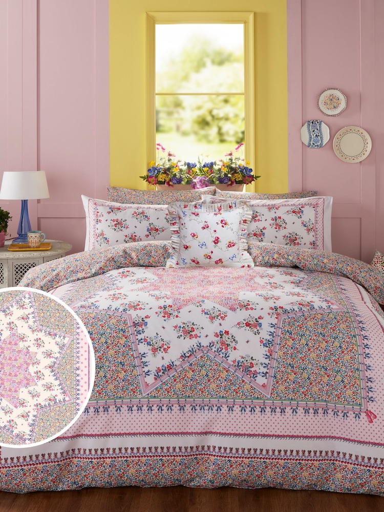 Cath Kidston Patchwork 100% Cotton Duvet Cover and Pillowcase Set - Изображение 1 из 4