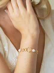 Ivory & Co Gold Caprice And Pearl Hoop Bracelet - Image 3 of 5