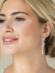 Ivory & Co Rose Gold Islington Crystal Cluster Drop Earring - Image 4 of 4