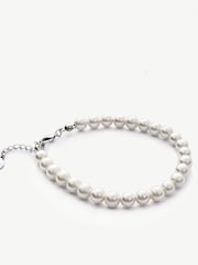 Ivory & Co Silver Manila And Pearl Classic Bracelet - Image 1 of 5