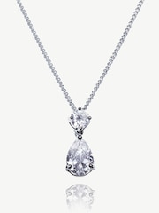 Ivory & Co Silver Imperial Crystal Teardrop Pendant - Image 1 of 3