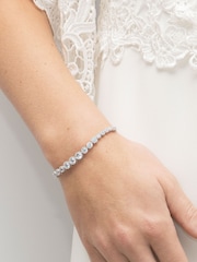 Ivory & Co Silver Marseille Crystal Graduating Bracelet - Image 4 of 5