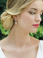 Ivory & Co Silver Stockholm And Pearl Circle Drop Pendant - Image 2 of 4