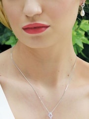 Ivory & Co Silver Stockholm And Pearl Circle Drop Pendant - Image 3 of 4