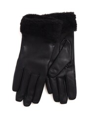 Jones Bootmaker Faux Fur Cuffed Leather Gloves - Imagem 2 de 2