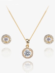 Ivory & Co Gold Balmoral Crystal Dainty Set - Image 1 of 5