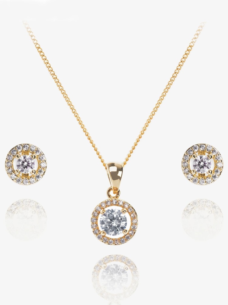 Ivory & Co Gold Balmoral Crystal Dainty Set - Image 1 of 5