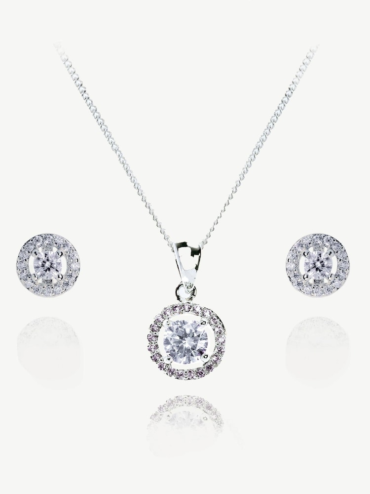 Ivory & Co Silver Balmoral Crystal Dainty Set - Image 1 of 5