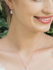 Ivory & Co Rose Gold Belmont And Crystal Teardrop Set - Image 3 of 5