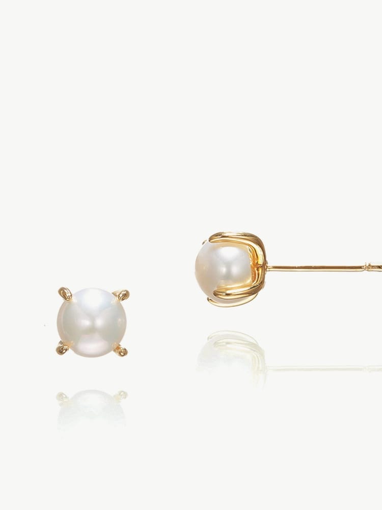 Ivory & Co Gold Cairo Pearl Classic Stud Earrings - Image 1 of 5