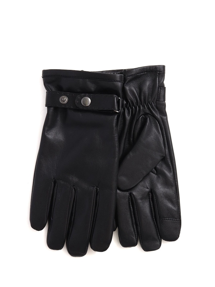 Jones Bootmaker Mens Adjustable Leather Gloves - صورة 1 من 2 Jones Bootmaker Mens Adjustable Leather Gloves - صورة 1 من 2