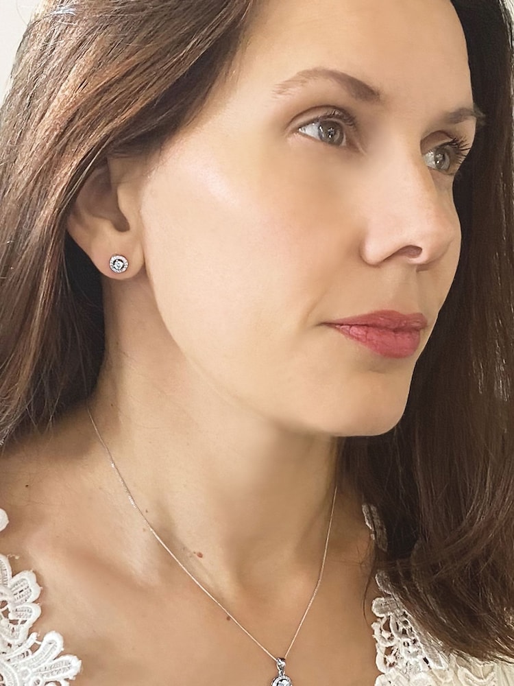 Ivory & Co Silver Balmoral Crystal Dainty Pendant - Image 2 of 4