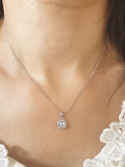 Ivory & Co Silver Balmoral Crystal Dainty Pendant - Image 3 of 4