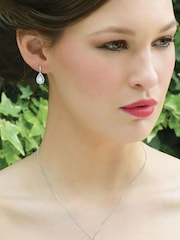 Ivory & Co Silver Belmont And Crystal Teardrop Set - Image 2 of 5