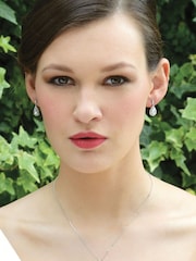 Ivory & Co Silver Belmont And Crystal Teardrop Set - Image 4 of 5