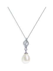 Ivory & Co Silver Lisbon Crystal And Pearl Romantic Pendant - Image 1 of 5