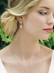 Ivory & Co Silver Stockholm And Pearl Circle Drop Earrings - Image 2 of 4