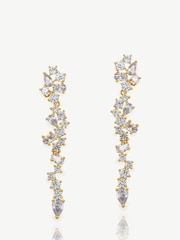 Ivory & Co Gold Islington Crystal Cluster Drop Earring - Image 1 of 4