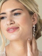 Ivory & Co Gold Islington Crystal Cluster Drop Earring - Image 4 of 4