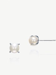 Ivory & Co Silver Plated Cairo Pearl Classic Stud Earrings - Image 1 of 5