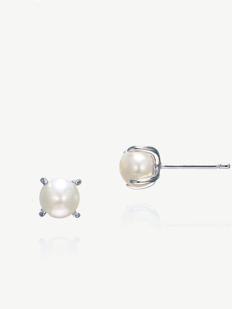 Ivory & Co Silver Plated Cairo Pearl Classic Stud Earrings - Image 1 of 5