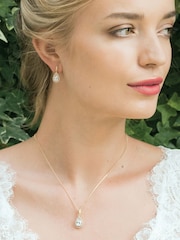 Ivory & Co Gold Belmont And Crystal Teardrop Pendant - Image 2 of 4