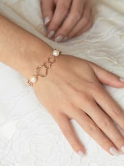 Ivory & Co Rose Gold Caprice And Pearl Hoop Bracelet - Image 4 of 4