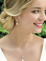 Ivory & Co Silver Serrano And Pearl Classic Drop Set - Image 2 of 4