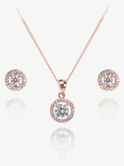 Ivory & Co Rose Gold Balmoral Crystal Dainty Set - Image 1 of 5