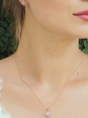 Ivory & Co Rose Gold Balmoral Crystal Dainty Set - Image 4 of 5