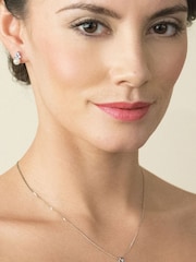 Ivory & Co Silver Classic Crystal And Pearl Pendant - Image 3 of 4