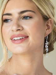 Ivory & Co Silver Sandringham Crystal Cluster Drop Earring - Image 4 of 4