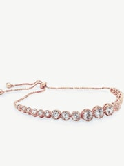 Ivory & Co Rose Gold Marseille Crystal Graduating Bracelet - Image 1 of 5