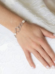 Ivory & Co Silver Caprice And Pearl Hoop Bracelet - Image 4 of 4