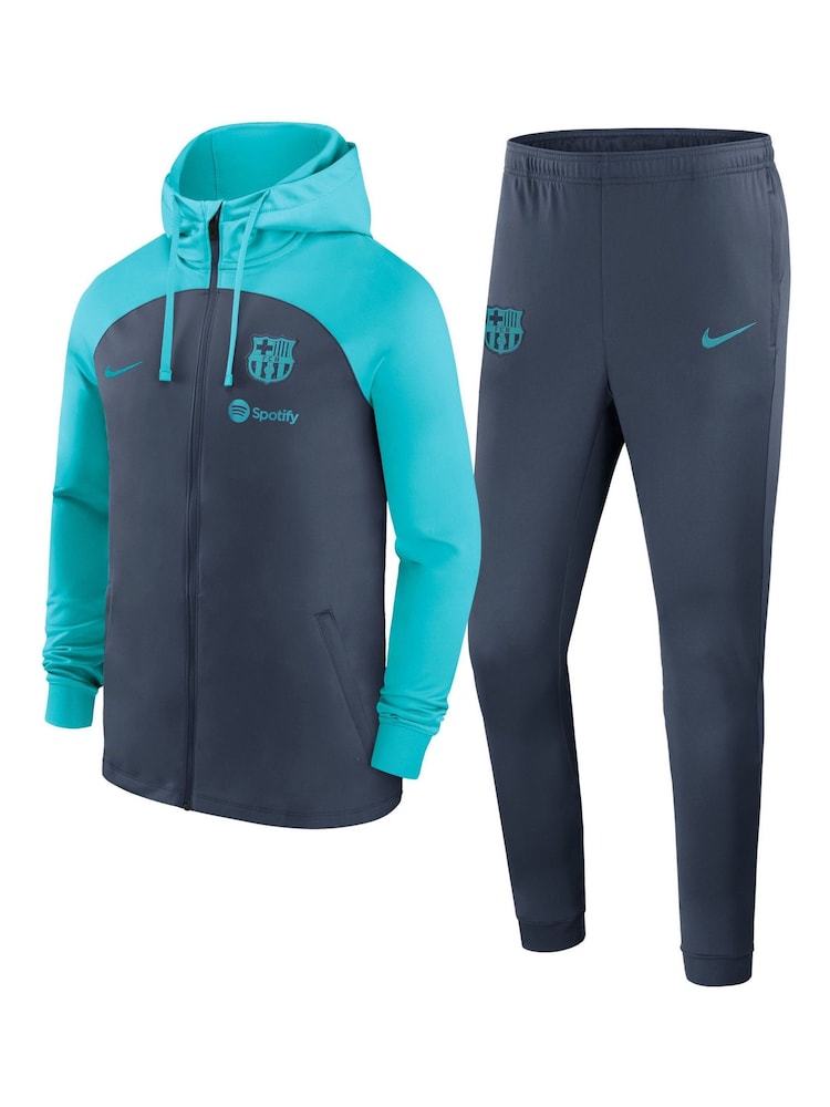 Nike Blue Barcelona Strike Hoodied Tracksuit - Thunder Little Kids - Image 1 of 5