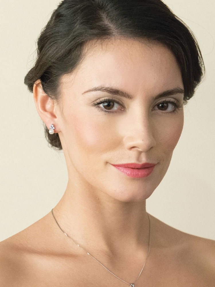 Ivory & Co Silver Classic Crystal And Pearl Set - Image 2 of 4