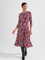 Hobbs Pink Mabel Jersey Dress - Image 1 of 4